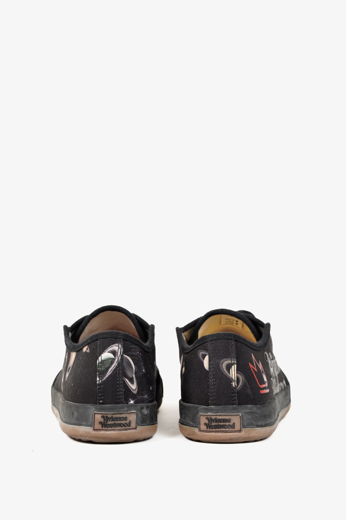 Vivienne Westwood Black Canvas Jupiter Animal Toe Trainers