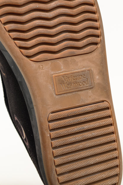 Vivienne Westwood Black Canvas Jupiter Animal Toe Trainers