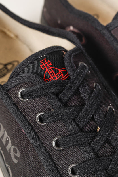 Vivienne Westwood Black Canvas Jupiter Animal Toe Trainers