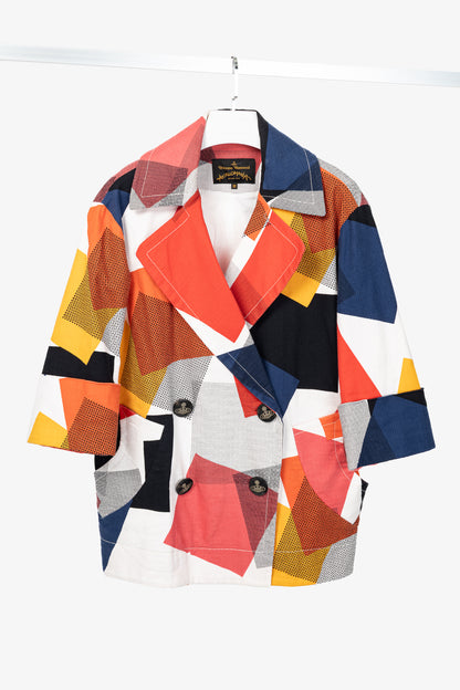 Vivienne Westwood Anglomania Multicolour Geometric Oversized Jacket