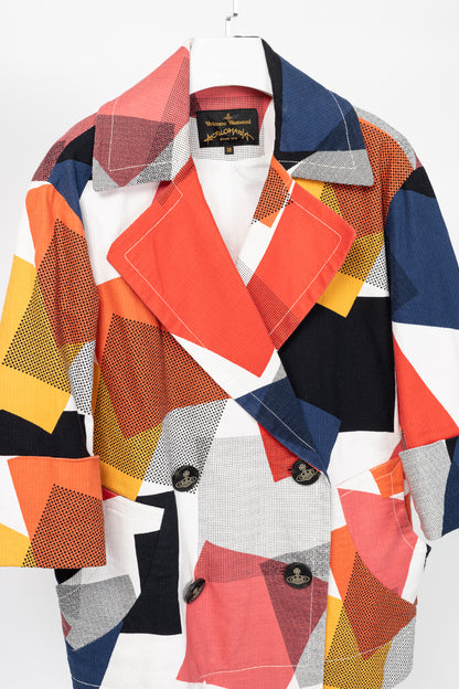 Vivienne Westwood Anglomania Multicolour Geometric Oversized Jacket