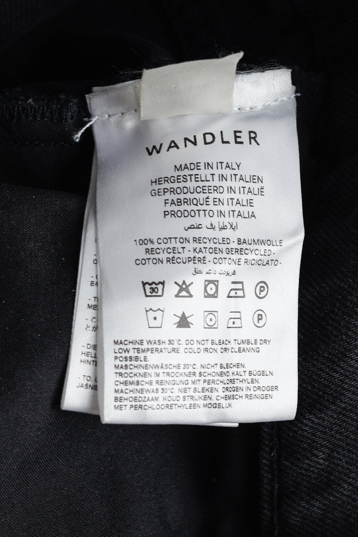Wandler Carnation Black Straight-Leg Jeans