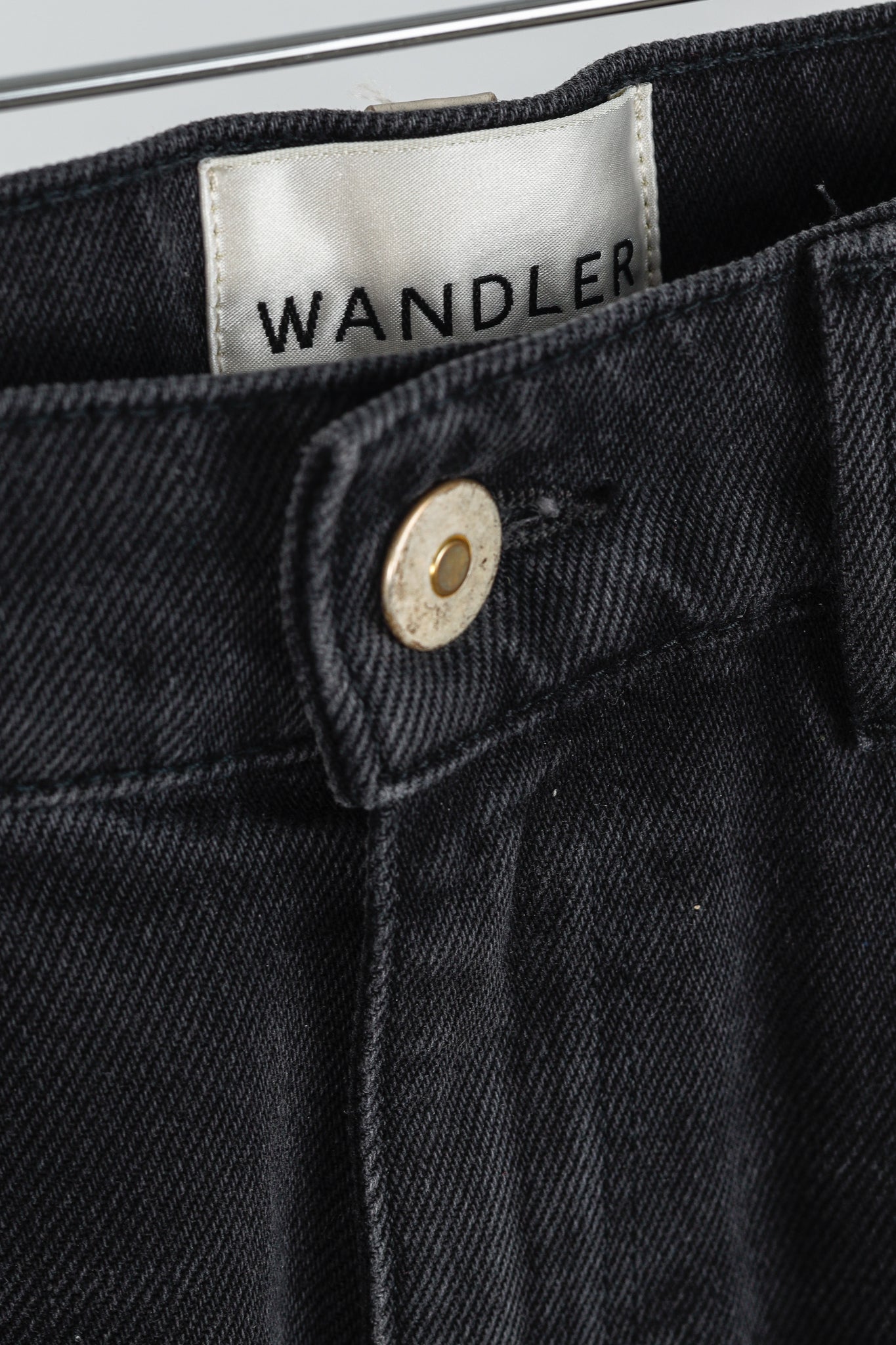 Wandler Carnation Black Straight-Leg Jeans