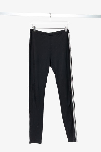 Y-3 Black Jersey Side-Stripe Leggings