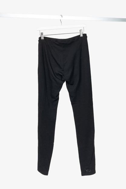 Y-3 Black Jersey Side-Stripe Leggings