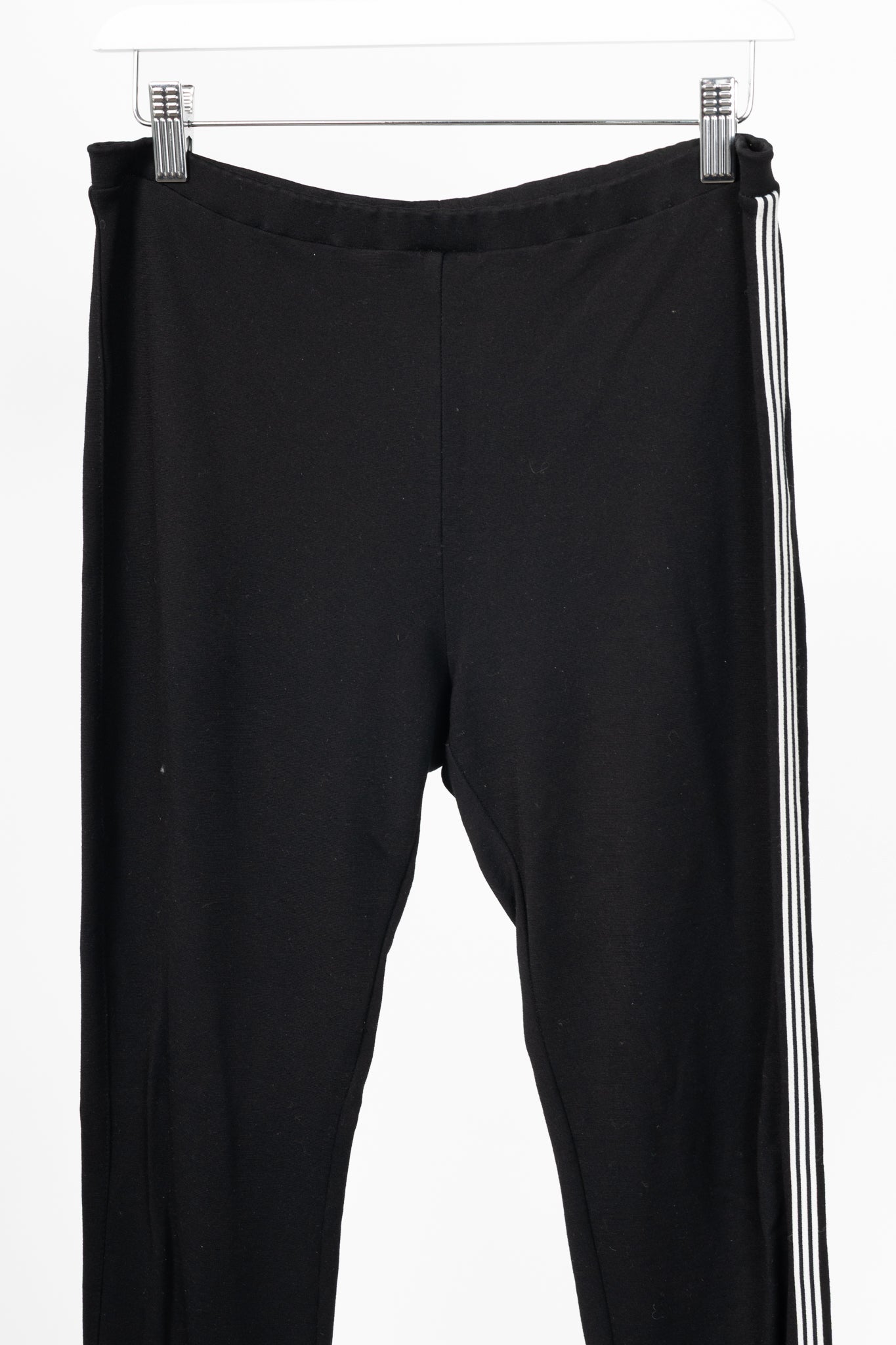 Y-3 Black Jersey Side-Stripe Leggings