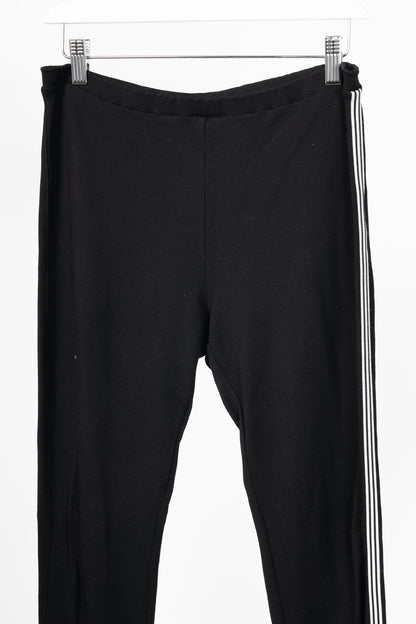Y-3 Black Jersey Side-Stripe Leggings