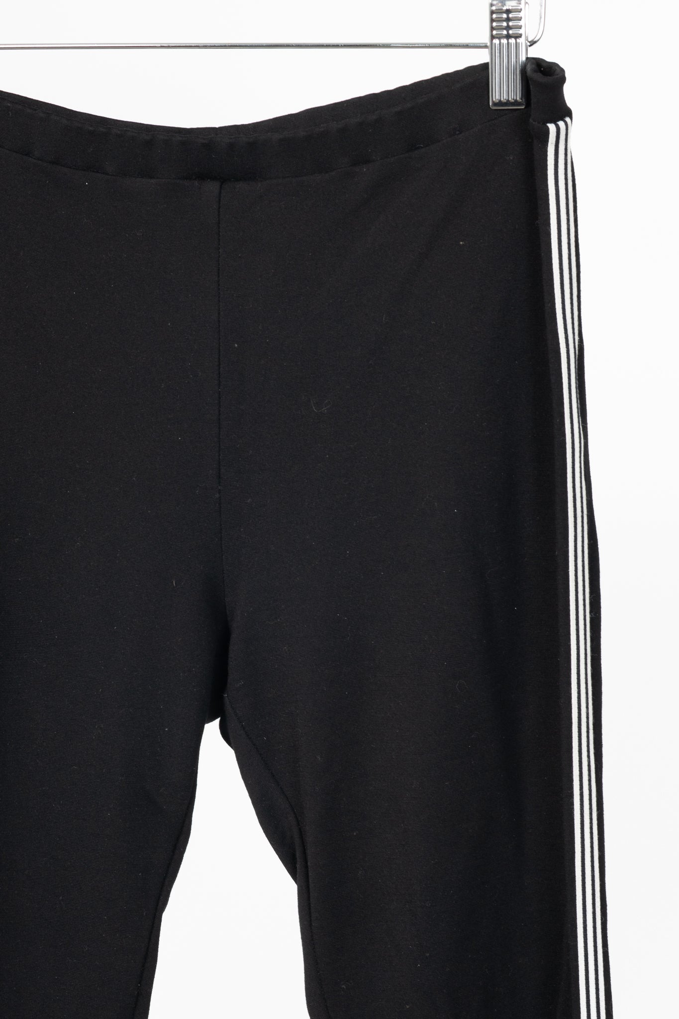 Y-3 Black Jersey Side-Stripe Leggings