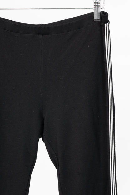Y-3 Black Jersey Side-Stripe Leggings