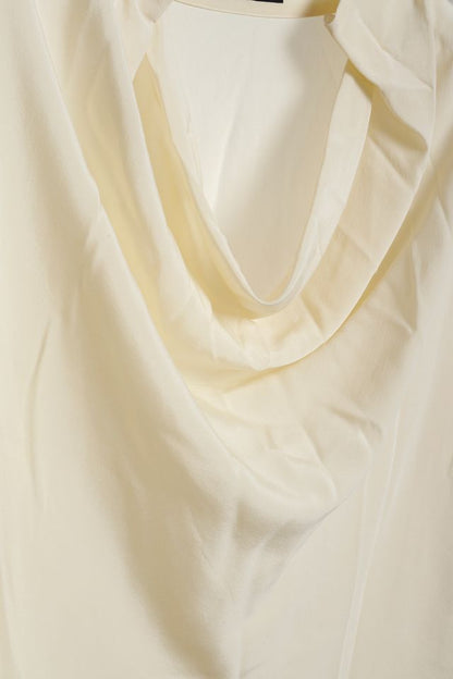 Etro Cream Silk Cowl Neck Tunic