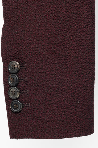 Y/PROJECT SS20 Runway Bordeaux Stretch-Wool Cropped Blazer