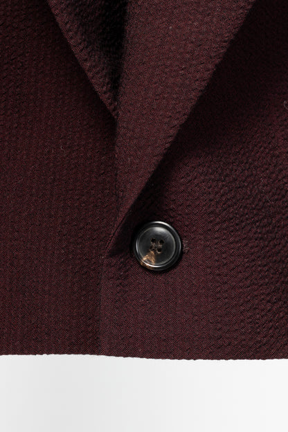 Y/PROJECT SS20 Runway Bordeaux Stretch-Wool Cropped Blazer