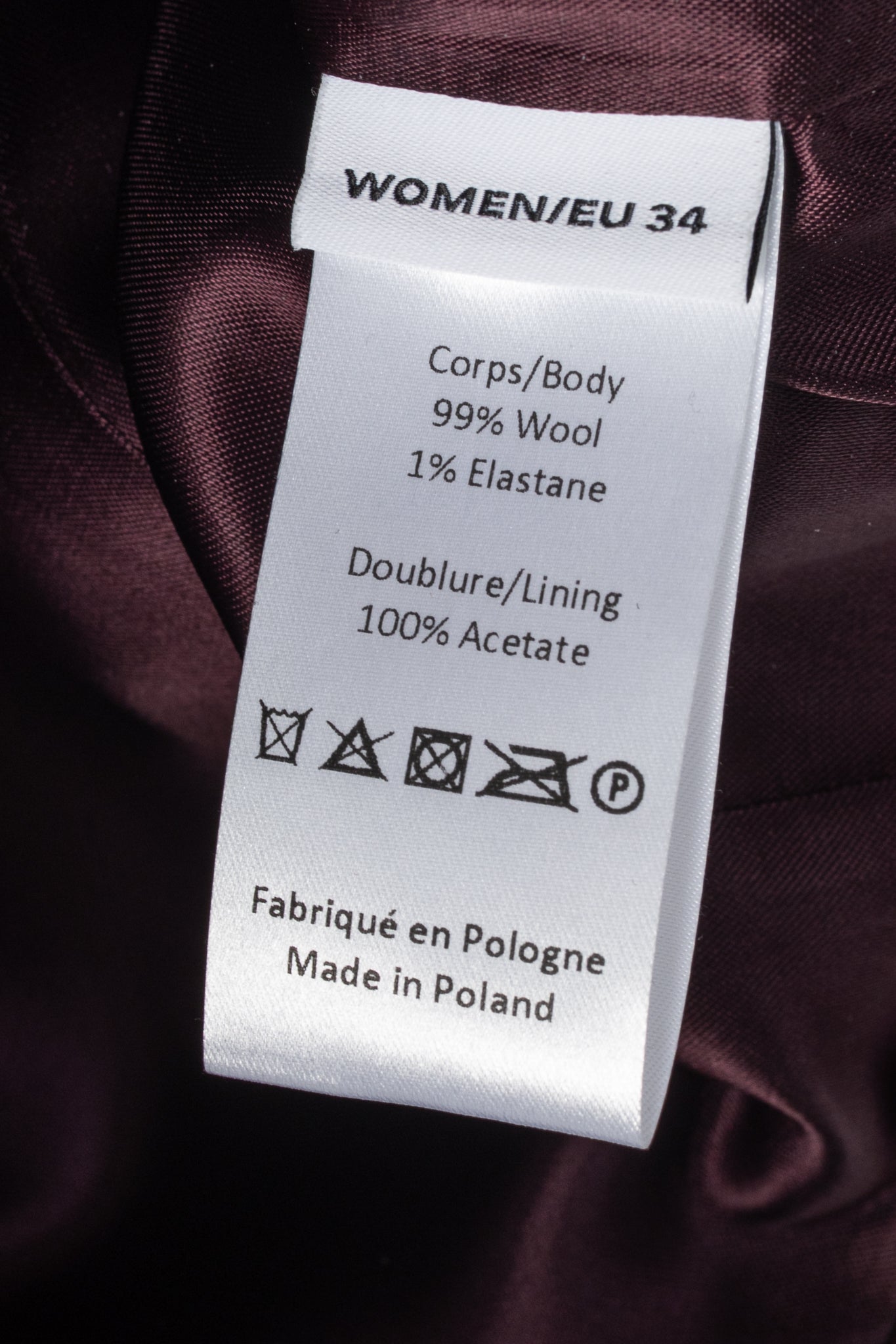 Y/PROJECT SS20 Runway Bordeaux Stretch-Wool Cropped Blazer