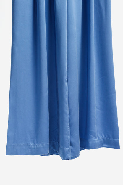 Zimmermann PF/24 Cornflower Belted Charmeuse Silk Tuck Pants