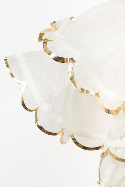 Zimmermann Dancer Ivory Linen & Silk Scalloped Midi Dress