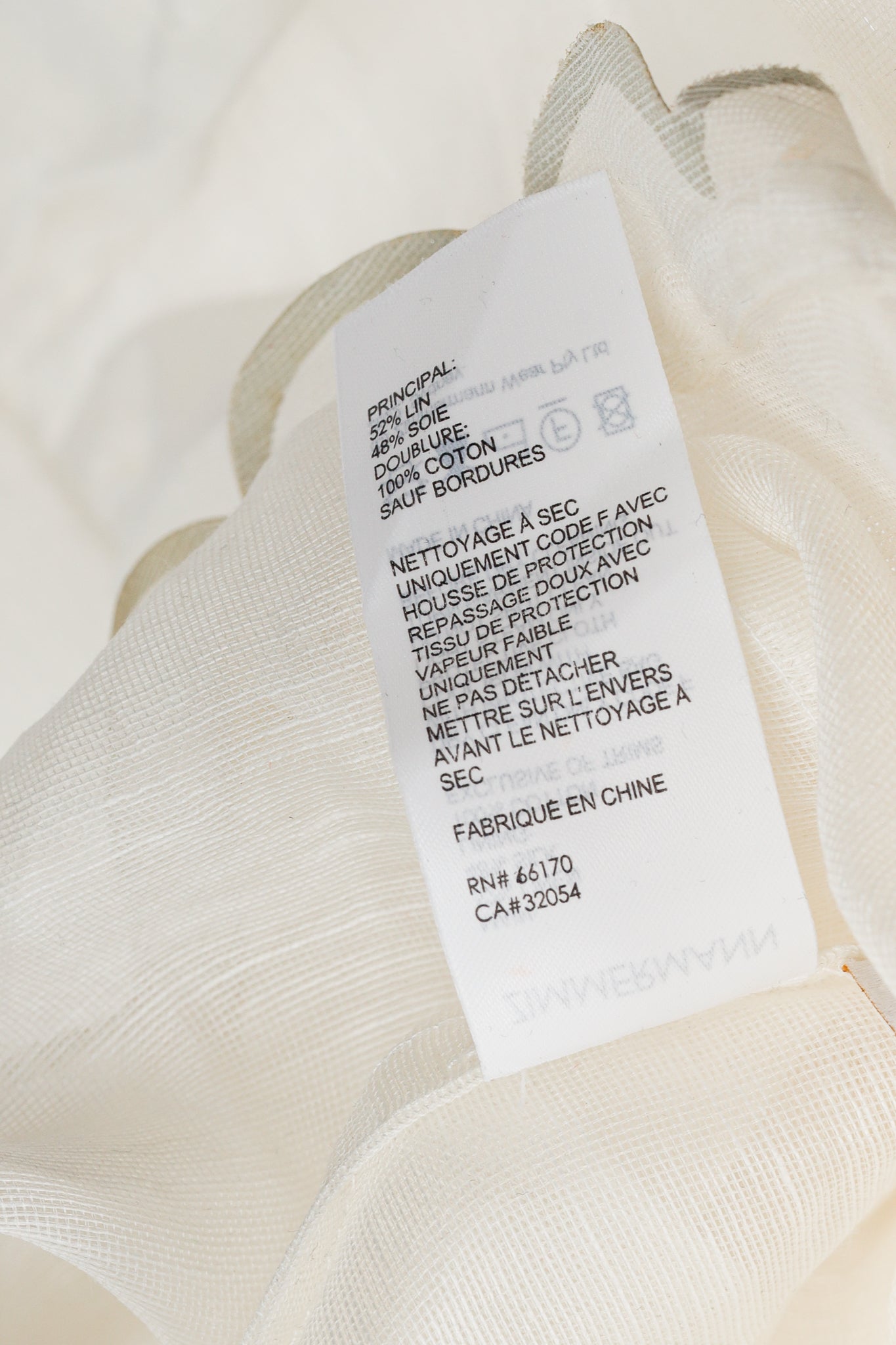 Zimmermann Dancer Ivory Linen & Silk Scalloped Midi Dress