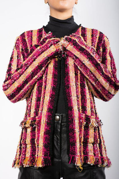 Etro Striped Tweed Jacket