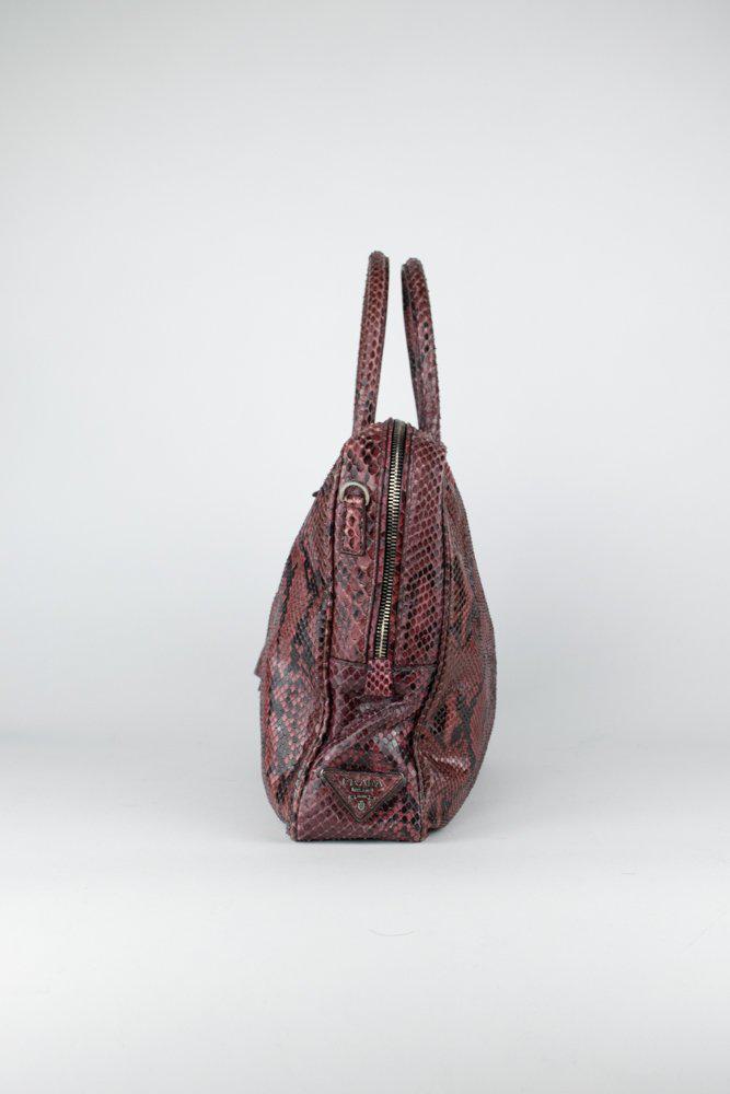 Prada Python Bauletto Shoulder Bag