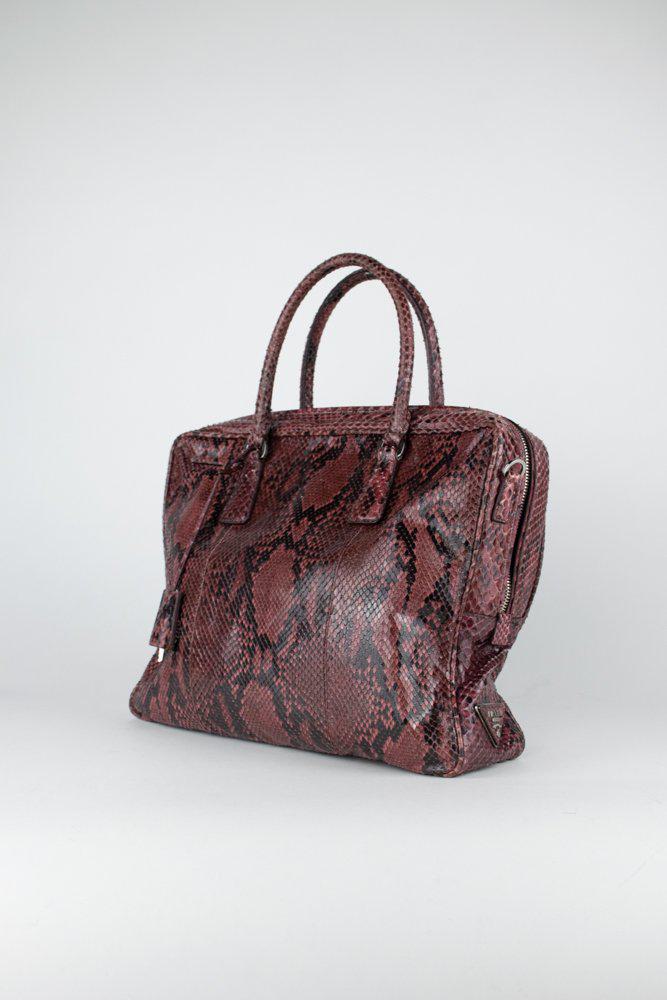 Prada Python Bauletto Shoulder Bag