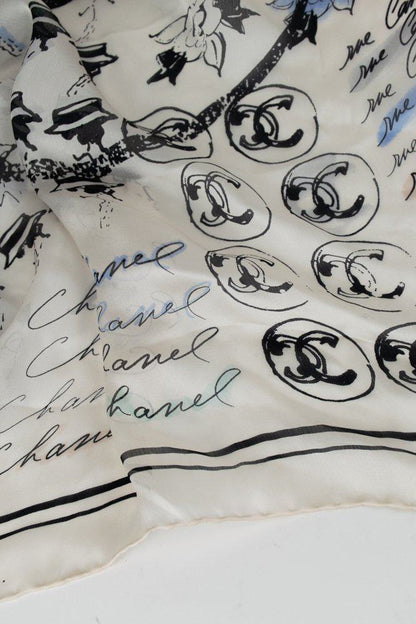 Chanel CC Motif Silk Scarf