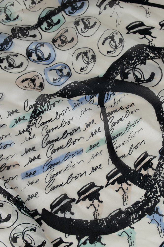 Chanel CC Motif Silk Scarf