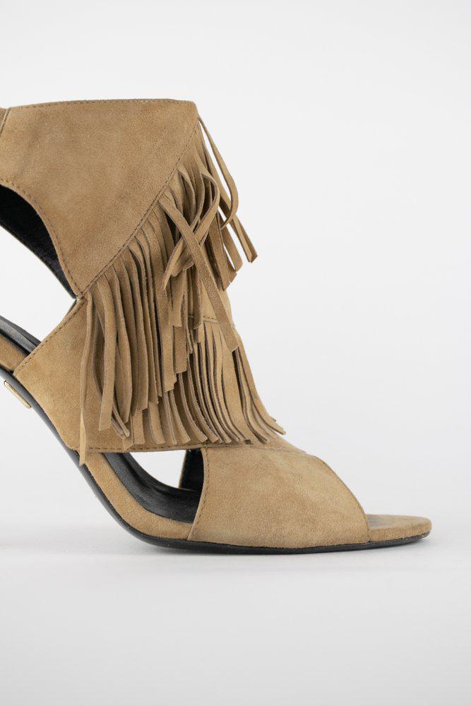 Roger Vivier Suede Fringe Slingback Sandals