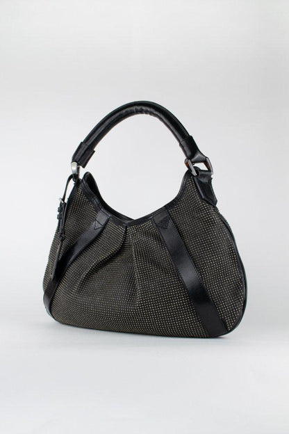 Burberry Leather Studded Hobo Bag