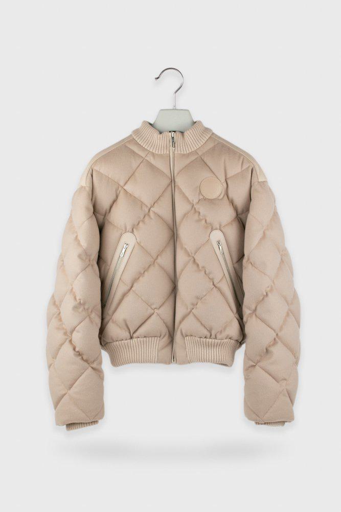 Hermès Cashmere Cashmere Quilted Bomber Jacket