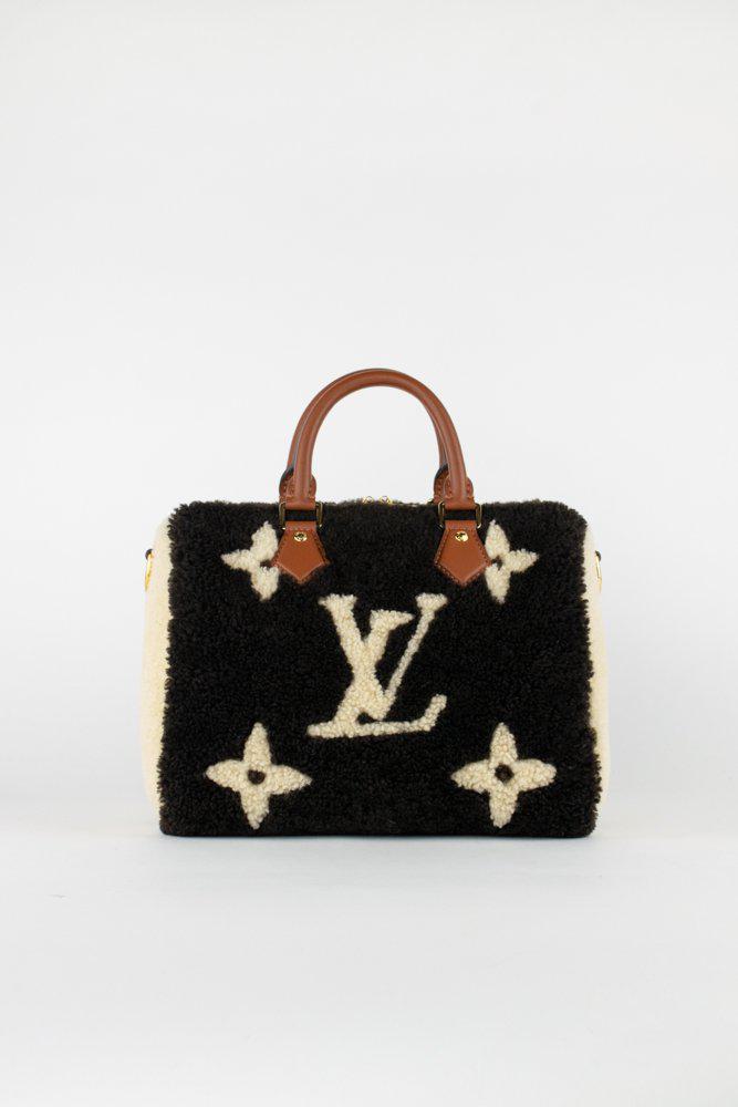 Louis Vuitton Monogram Teddy Shearling Speedy Bandoulière 25