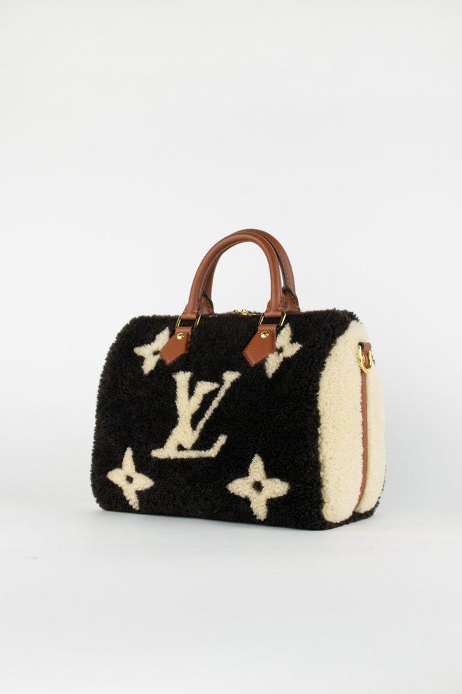 Louis Vuitton Monogram Teddy Shearling Speedy Bandoulière 25