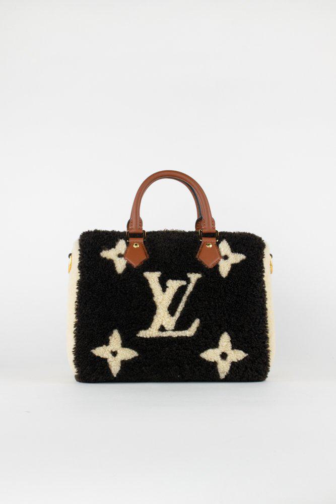 Louis Vuitton Monogram Teddy Shearling Speedy Bandoulière 25