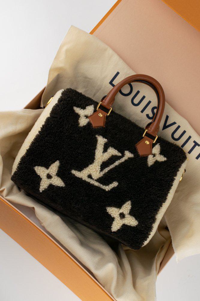 Louis Vuitton Monogram Teddy Shearling Speedy Bandoulière 25