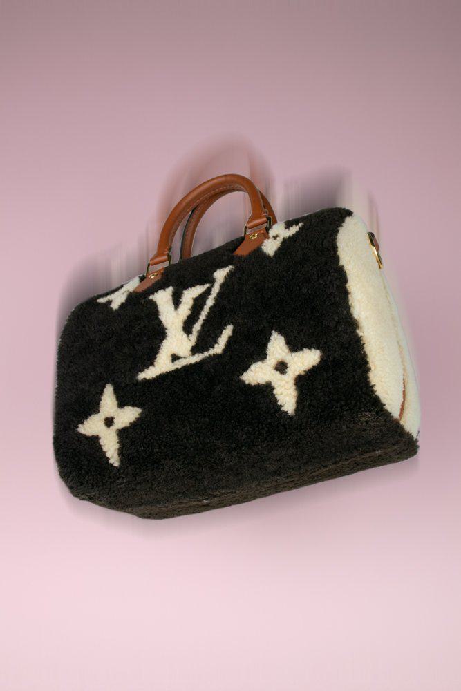 Louis Vuitton Monogram Teddy Shearling Speedy Bandoulière 25