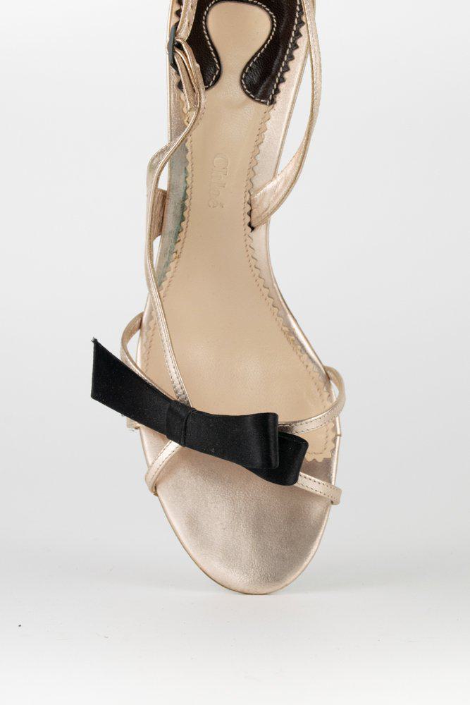 Chloe Metallic Bow Sandal