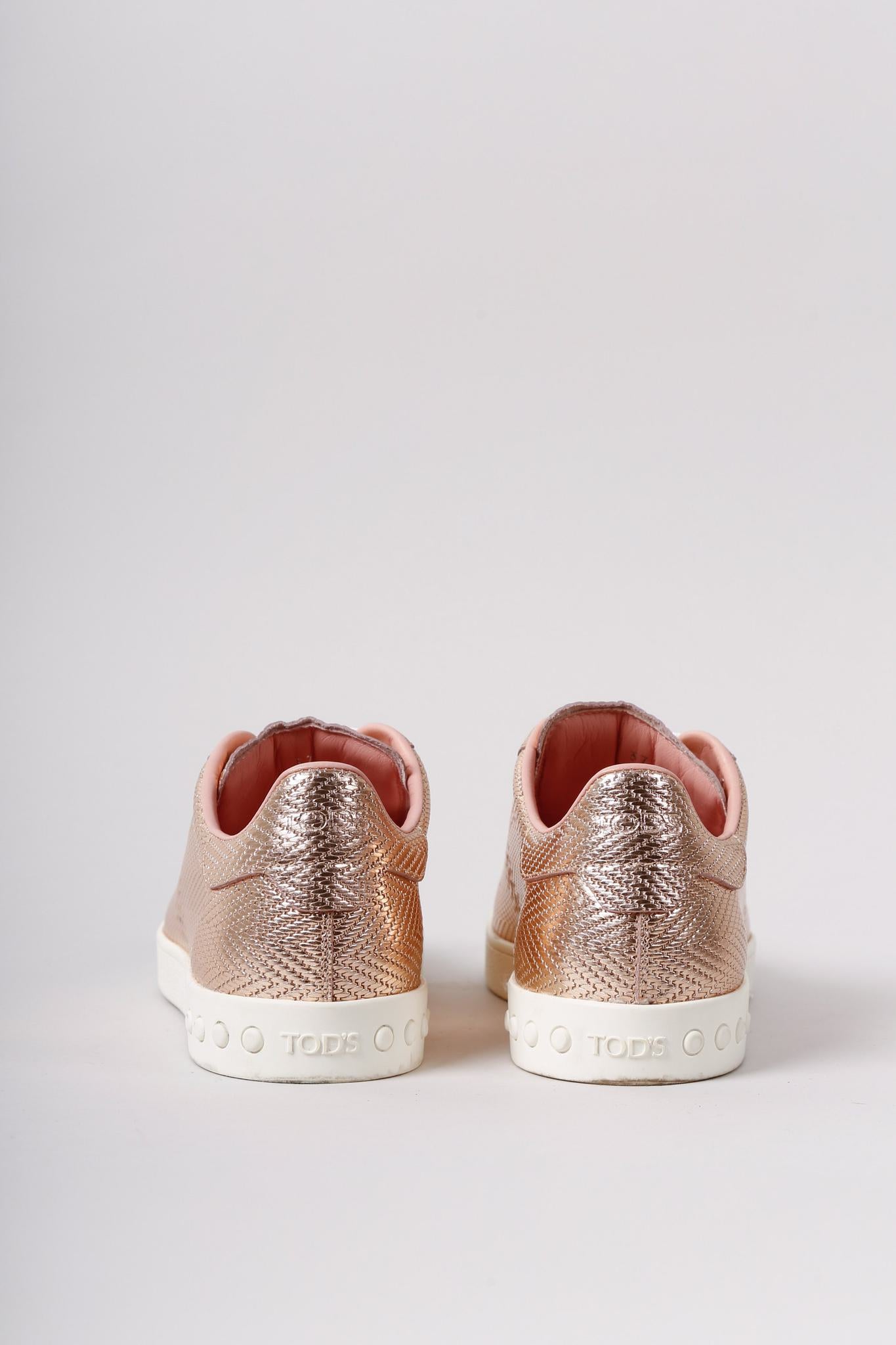 Tod's Perforated T, Metallic Sneakers