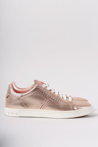 Tod's Perforated T, Metallic Sneakers