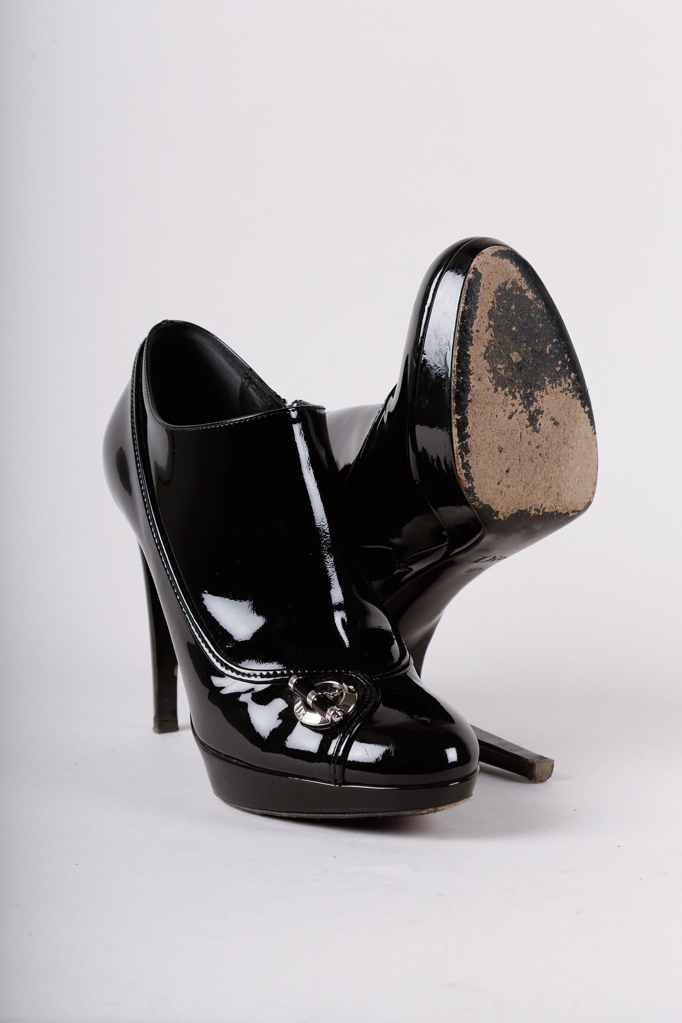 Dior Patent Leather Stiletto Bootie
