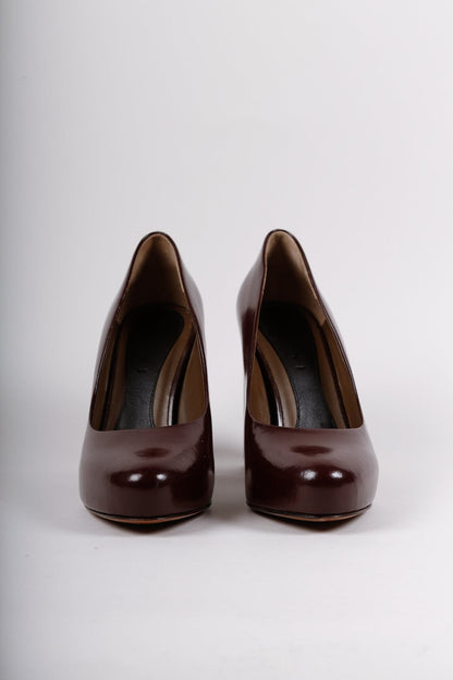 Marni Oxblood Block Heel Pumps