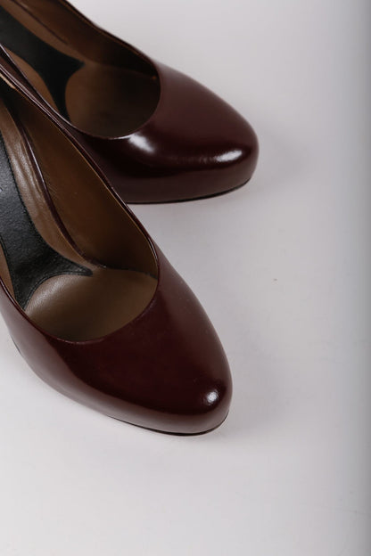 Marni Oxblood Block Heel Pumps