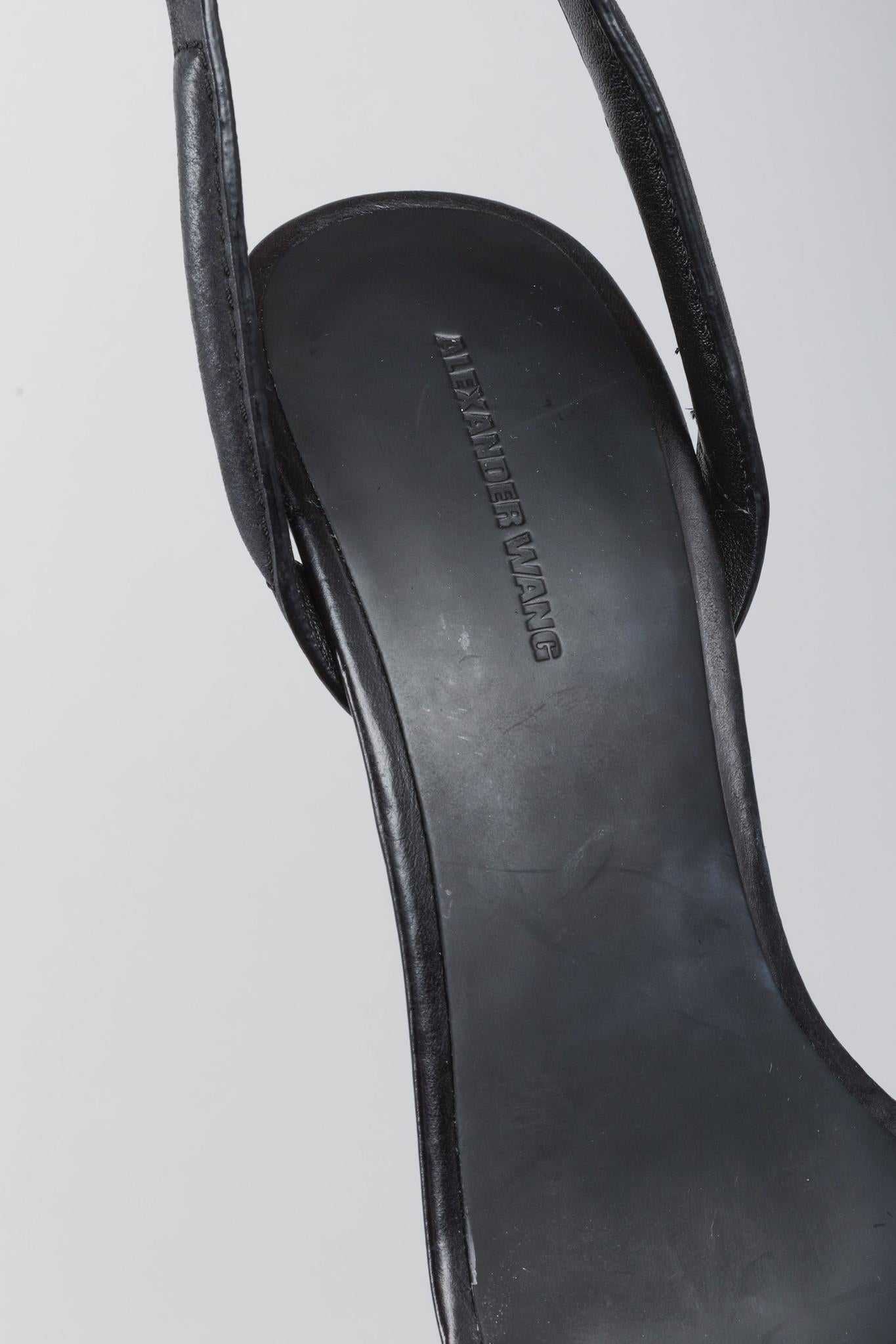 Alexander Wang Soft Black Leather Sandal