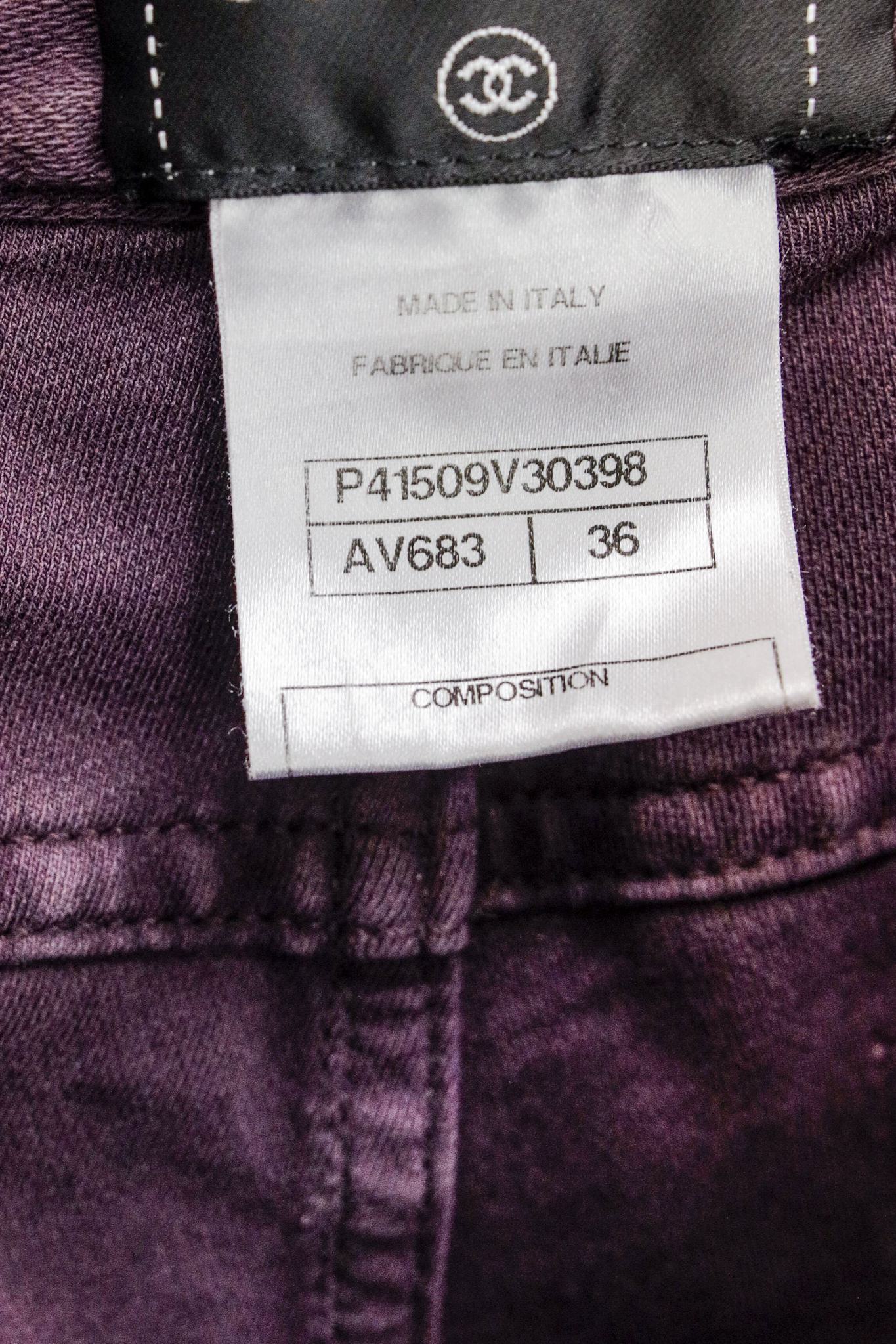 Chanel Aubergine Skinny Jeans