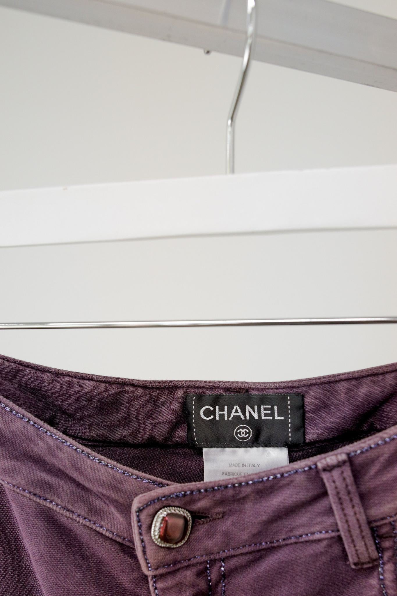 Chanel Aubergine Skinny Jeans