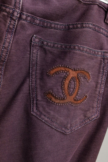 Chanel Aubergine Skinny Jeans