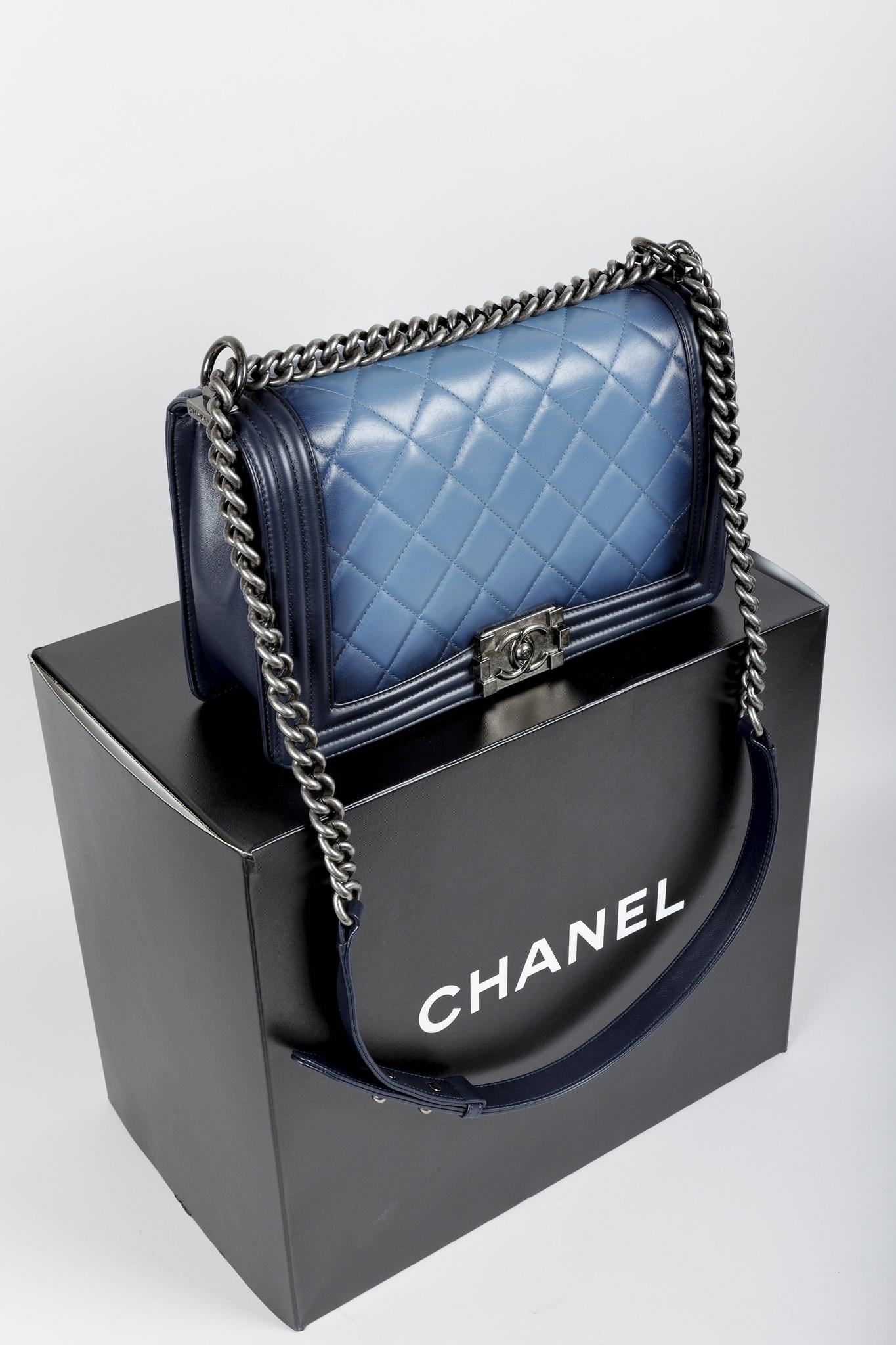 Chanel Ombre Faded Quilted Medium Boy Bag