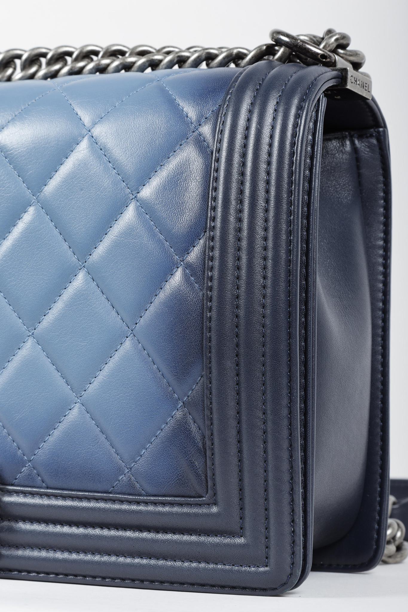 Chanel Ombre Faded Quilted Medium Boy Bag