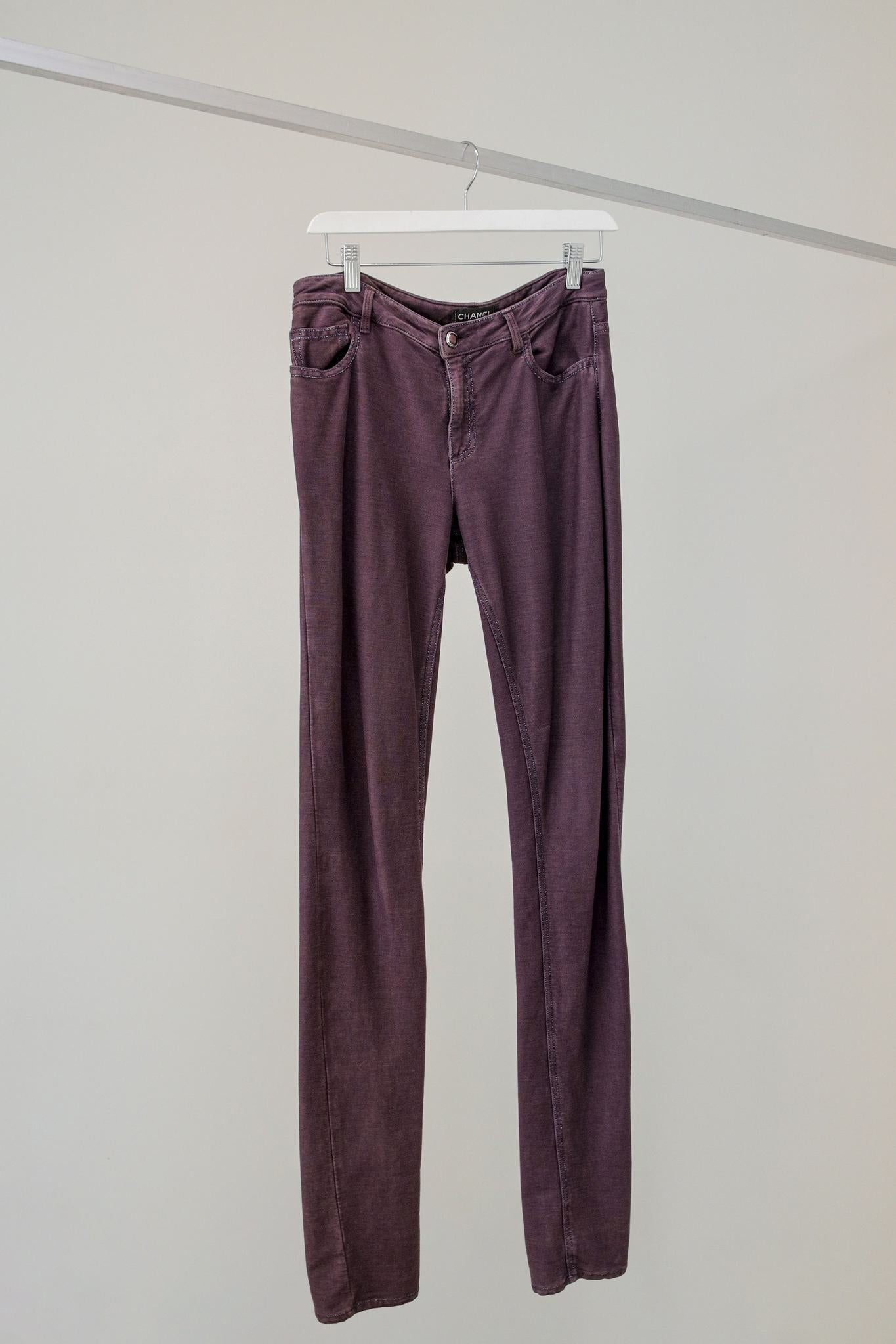Chanel Aubergine Skinny Jeans
