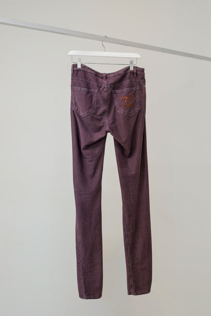 Chanel Aubergine Skinny Jeans