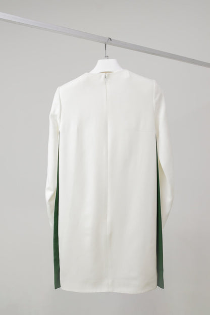 Celine White/Green Shift Dress