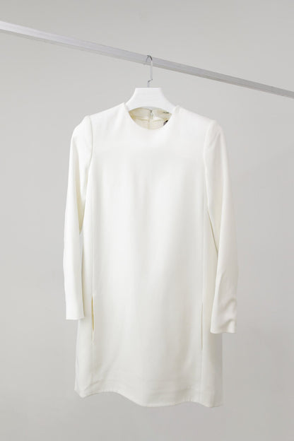 Celine White/Green Shift Dress