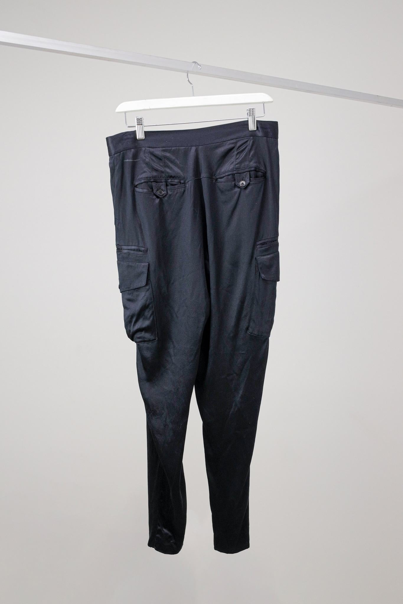 Alexander Wang Navy Silk Joggers